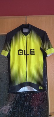 Ale Radtrikot Herren Gr. S. Vorderreißverschluss Neongrün/Schwarz Fahrradshirt