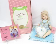 Paradise Galleries Bed & Bath Time Babies LAURA Sitting All Porcelain Doll NIB!