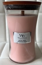 WoodWick Fireside Large Hourglass Candle 610g Crackling Wood Wick coastal sunset