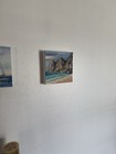 Realism Acrylic Seascape & Mountain Beach Landscape Painting on Canvas, Handmade — photo 3