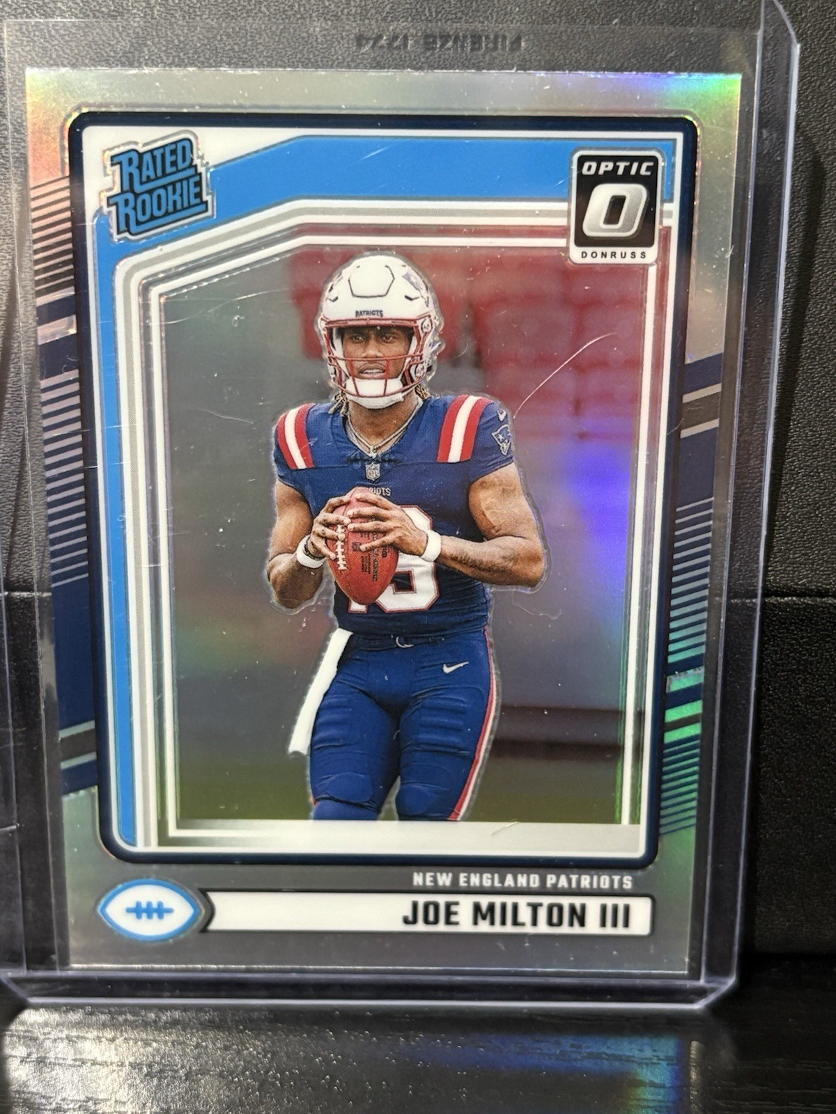 2024 Panini Donruss - Rated Rookie Joe Milton #319 Optic Preview Holo Prizm (RC)