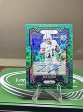 Tre Tucker 2023 Panini Prizm Auto Green Scope Prizm RC 19/75 #362 Rookie