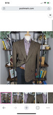 TownCraft winter blazer two buttons style dark brown herringbone wool size 44 R