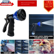 Hose Nozzle, Garden Hose Nozzle with 8 Spray Patterns, Adjustable and Heavy D...