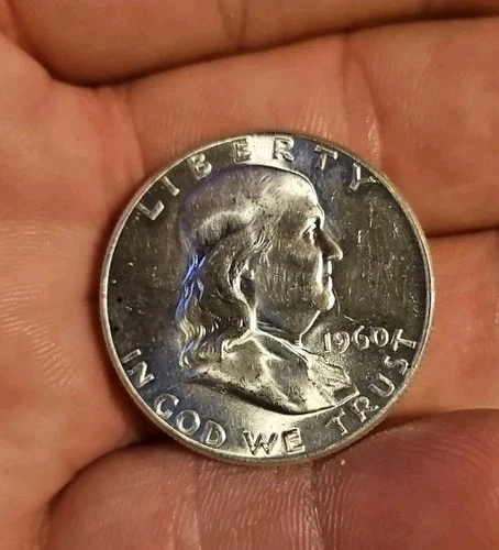 1960-P UNC Franklin Silver Half Dollar 90% Silver