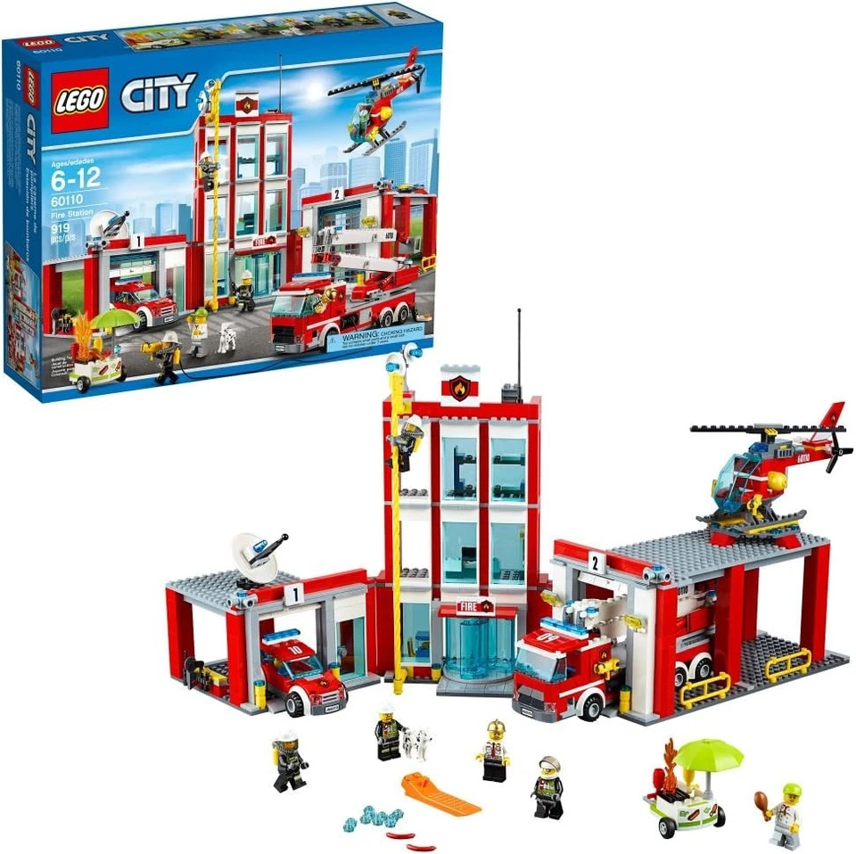 LEGO CITY: Fire Station (60110), vehicles, minifigs, instructions, box, complete, foto 1 di 5