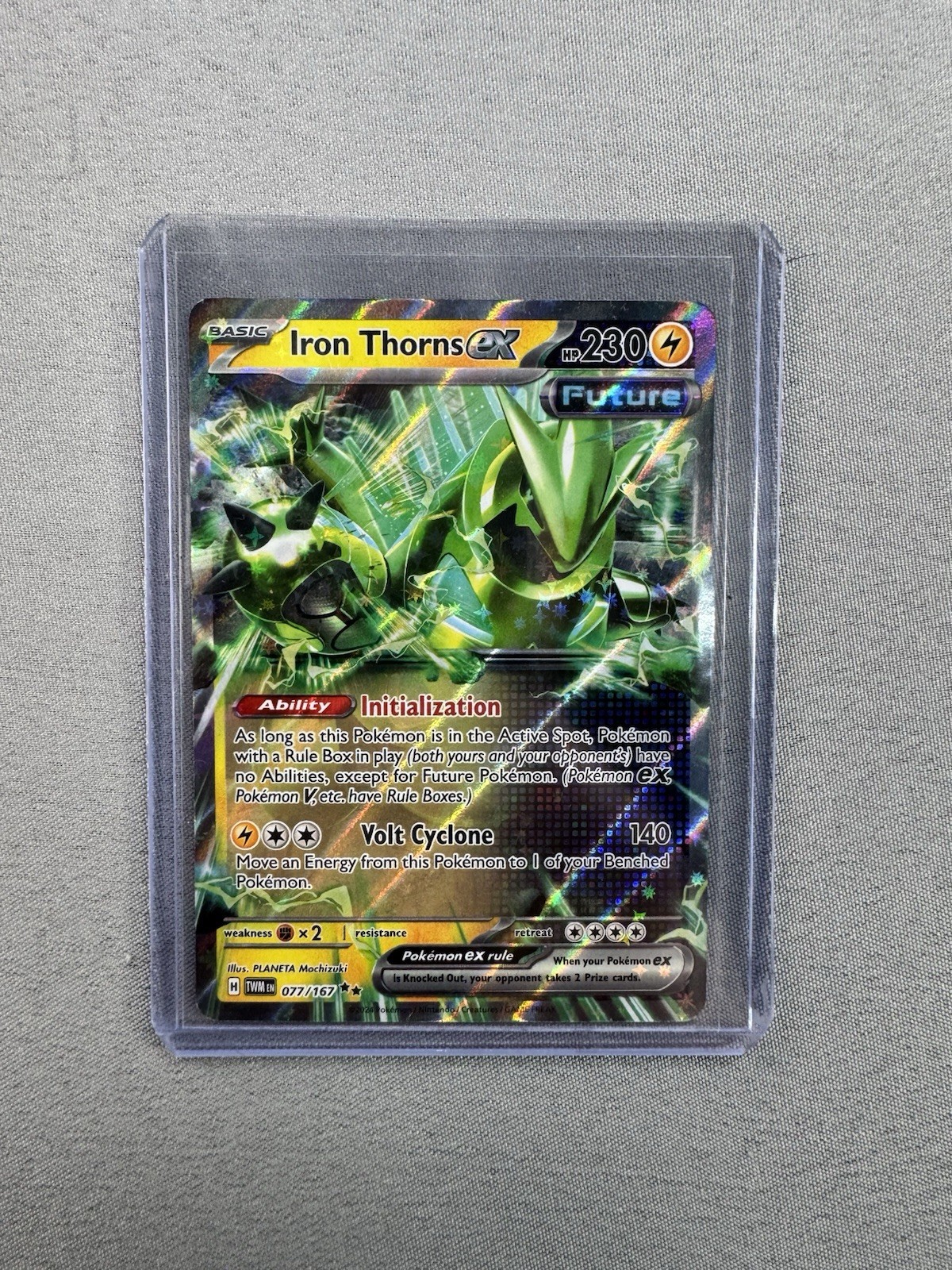 Pokémon TCG Iron Thorns Ex 77/167 Twilight Masquerade Holo Double Rare MINT MT