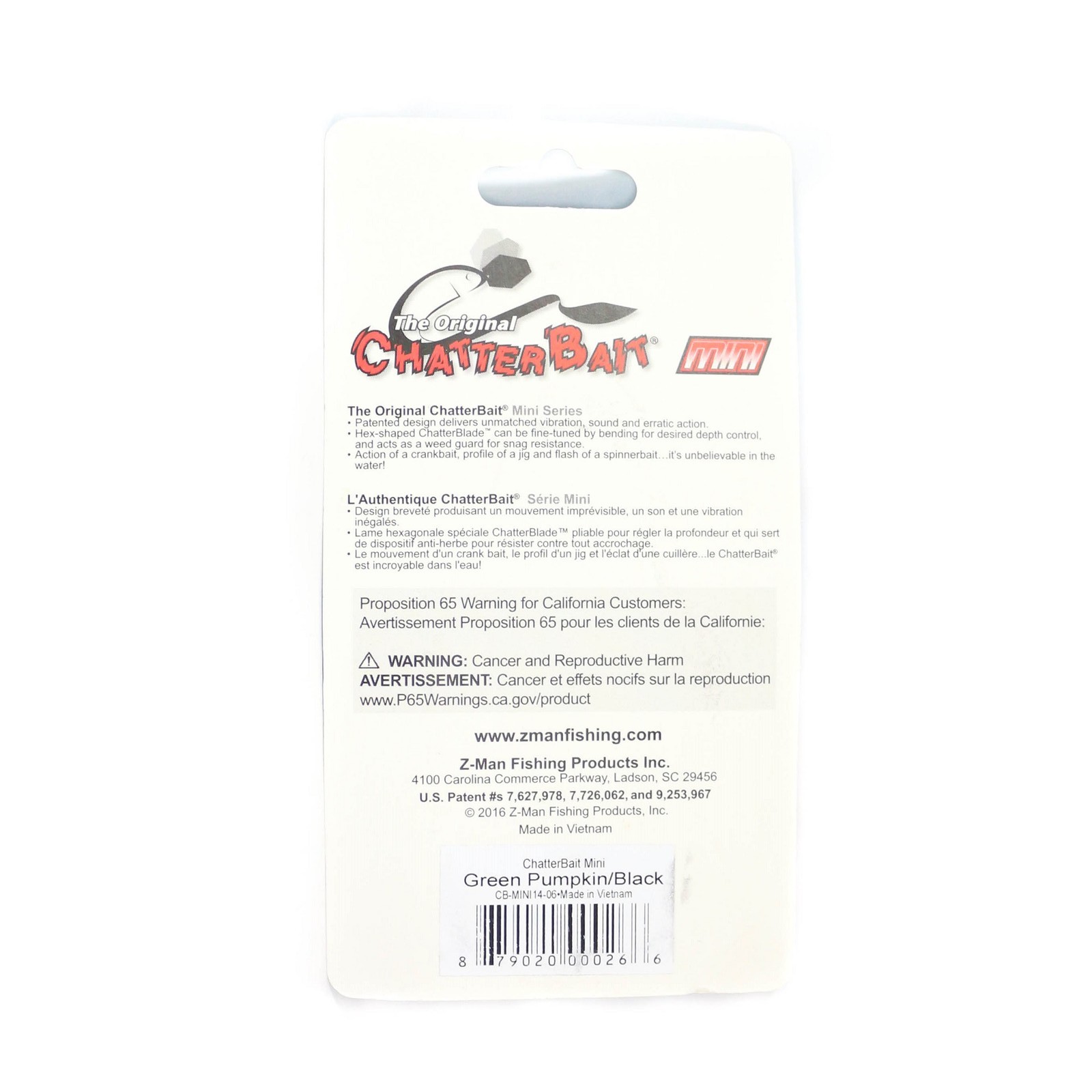 Zman Chatterbait Mini 3/8 oz Sinking Lure Candy Craw (2123) - Image 2
