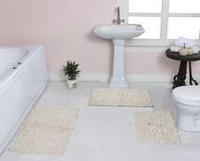 Home Weavers Bell Flower Collection 100 Cotton Tufted Bath Rugs Extra Soft And