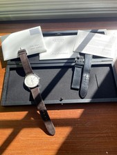 Nomos Glashütte Orion 35mm (309) Manual Wind Silver Dial Exhibition Back & Box 