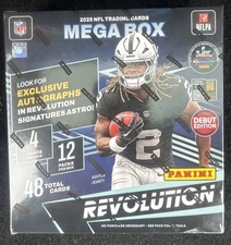 2025 Panini Revolution Football NFL Trading Cards Mega Box NEW FACTORY SEALED
