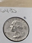 1964-D Washington Quarter 25C Silver Denver Circulated