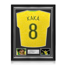 Kaka Signed Brazil 2024 Home Football Shirt. Superior Frame
