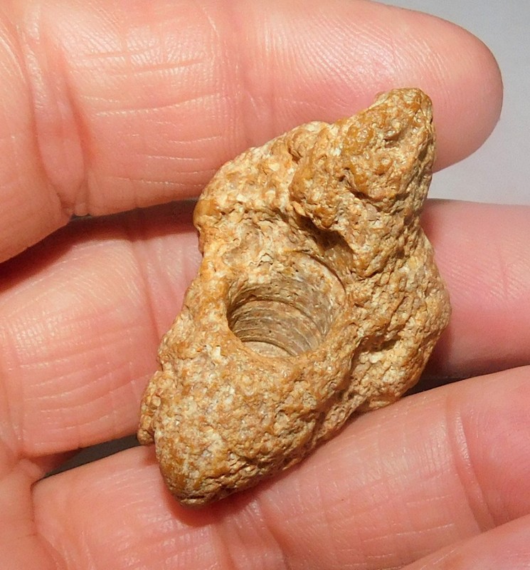 Ancient Indian Artifact  Stone Bird Effegy Peace Pipe Butler County Ohio A-38