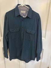 Vintage Sears And Roebuck Checkered Wool Mix Button Up Long Sleeve Shirt Tall-L