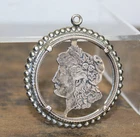 Genuine Morgan 90% Silver Dollar Cut Out Lady Liberty Pendant Full Coin EUC