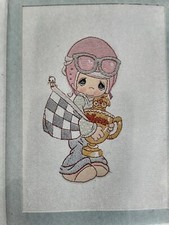 Precious Moments Needlecraft Embroidery Racecar Kit Vtg 1984 Trust in the Lord