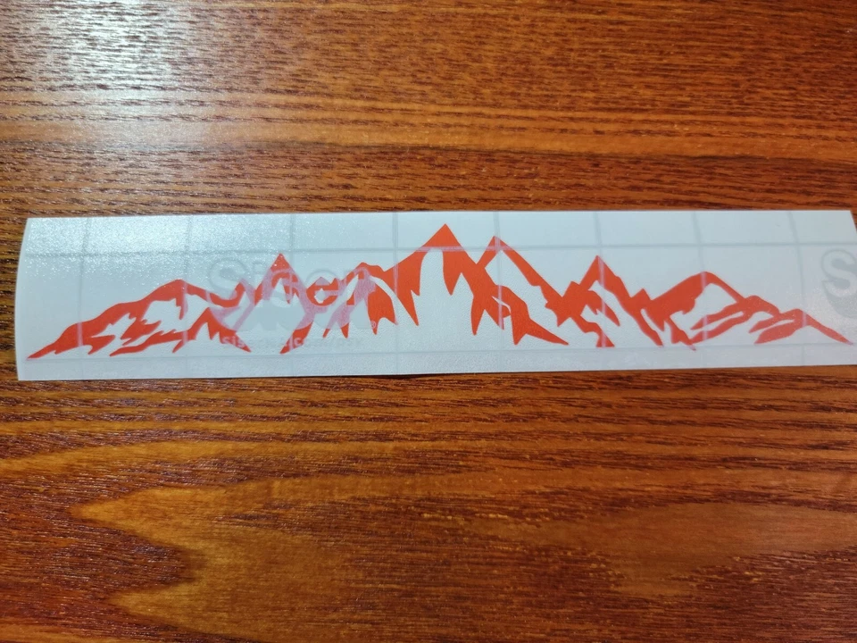 Calcomanía de vinilo MOUNTAIN RANGE PAISAJE SCENE - Pegatina para coche camión. b Foto 4 de 4