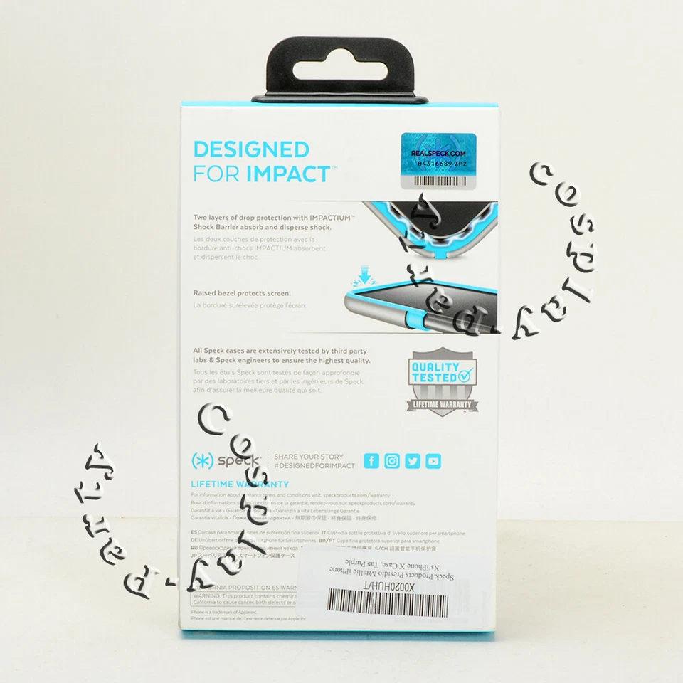 Funda metálica Speck Presidio Hybird para iPhone X iPhone Xs - púrpura metálico Foto 2 de 4