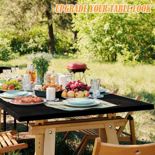 Picnic Table Cloth,Elastic Fitted Tablecloths for 6ft(30*72inch) Rectangle Table - Picture 6 of 15