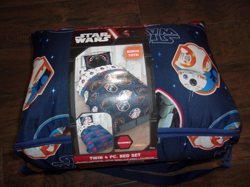 NIP Disney Star Wars Twin 4pc Comforter Bed Set