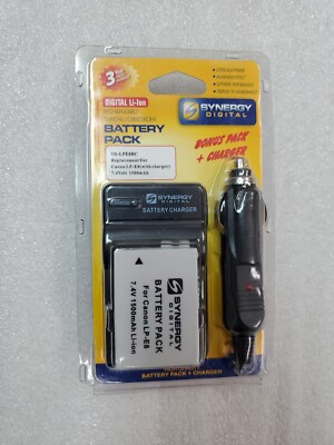 Synergy Digital SD-LPE8BC Battery Pack and charger for car Canon LP-E8 7.4V  
