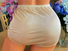 Underscore Small Shiny Champagne Nude Silky Smooth SATIN Brief Panties NWOT
