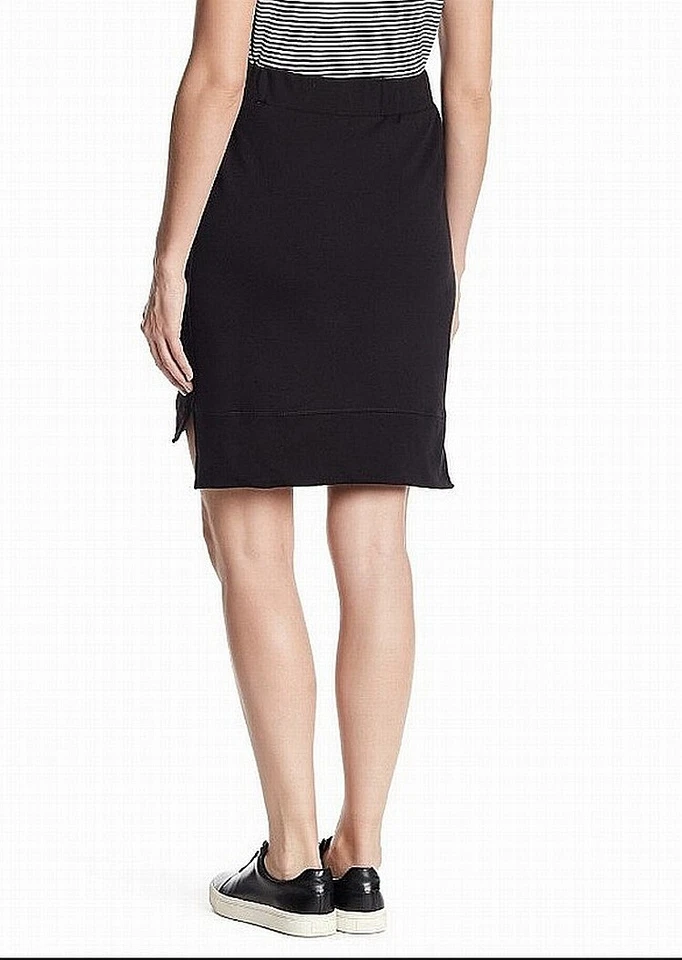 H by bordeaux 159960 Women's French Terry Hi-LO Black Skirt Size Small - Image 4 of 4