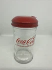Vintage 1992 Coca Cola Glass Sugar Dispenser Jar Holder Diner Décor 6" Coke