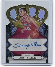 Lenny Wilkens 2017 Panini Crown Royale DIE CUT GOLD Card Auto /10 HOF Autograph