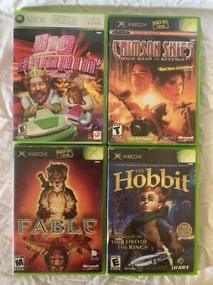 Original Xbox Games Lot of 4 Games All Tested Work Microsoft Fable Hobbit