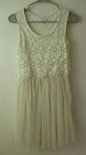 deila's Lace juniors dress off white classic knee length 1/2