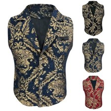 Gothic Steampunk Decorative Pattern Vest Men's Formal Waistcoat Victorian