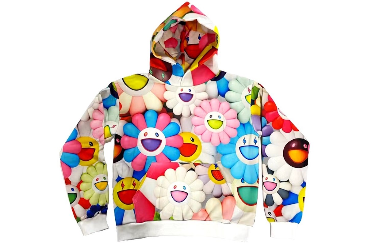 AUTH TAKASHI MURAKAMI x J BLAVIN ALLOVER FLOWERS Size Small TM/KK