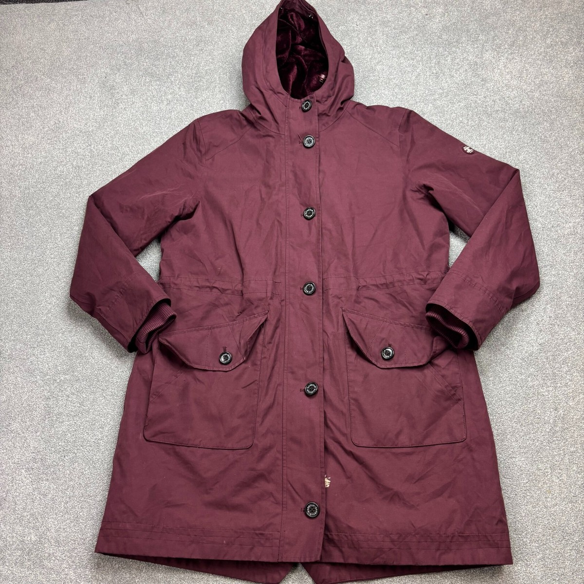 Barbour Jacket Womens X Large Red Tellin Waterproof Hunting
