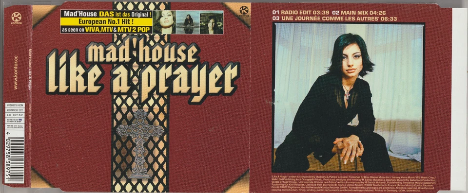Mad'house - Like a prayer (2002) [3 Track Maxi-CD]