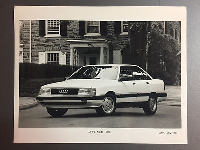 1989 Audi 100 Sedan B&W Press Photo, Foto RARE!! Awesome L@@K