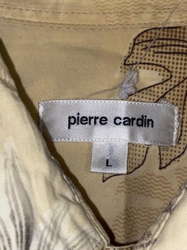 Pierre Cardin Men's Hawaiian Shirt Size Large Short Sleeve Button Cotton Vintage - Picture 8 of 8