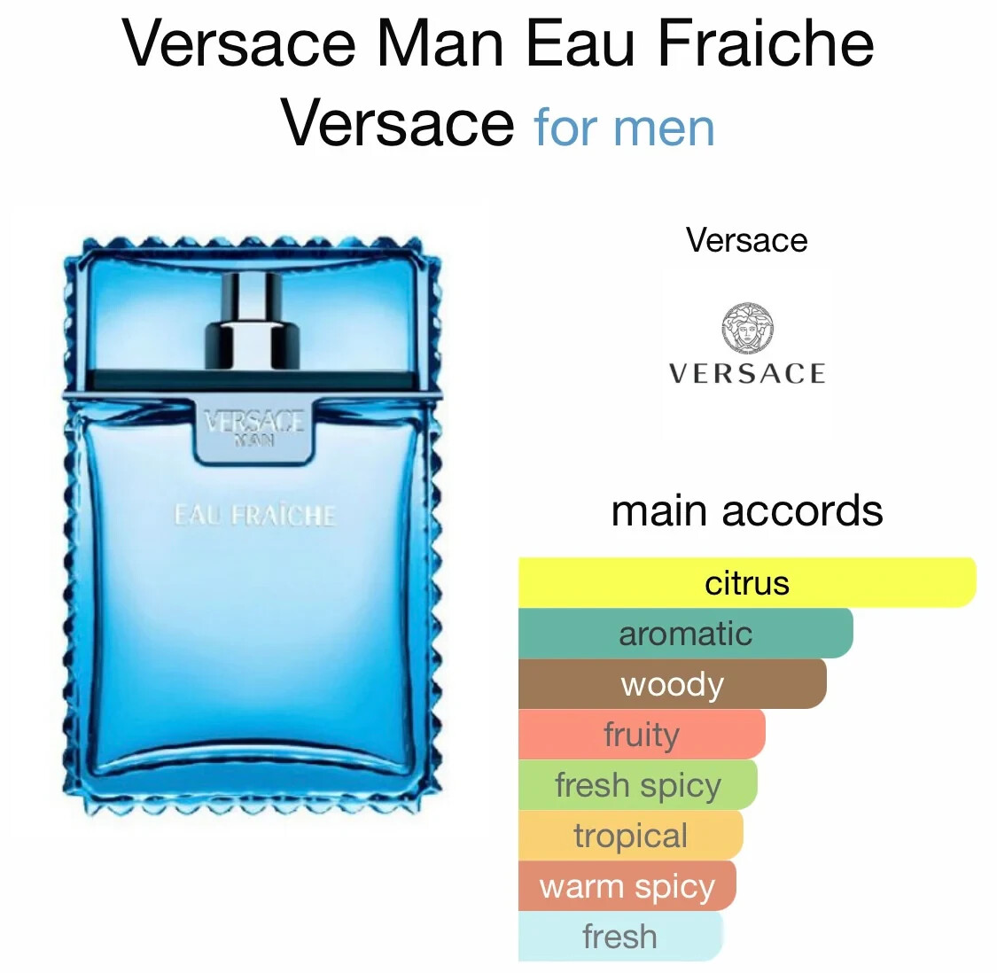 【VERSACE】Eau Fraîche 香水 200ml Versace Eau Fraîche Cologne EDT | Men's Perfume | VERSACE US