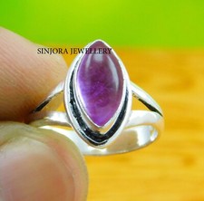 Amethyst Gemstone 925 sterling silver handmade Gift Ring US size 5 to 13