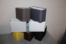 Lampenschirm Rechteckig Grau Gelb Weiß Braun Schwarz Ersatzschirm E14 Schirm