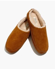 Madewell Slippers Womens 6M Brown Suede Scuff House Slippers