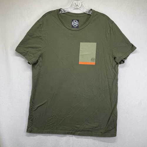 Express T-Shirt Uomo Grande Verde Esercito Doppio Lato Vestibilità Atletica 100% Cotone - Foto 2 di 15