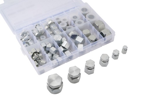 64x 37 Degree JIC Cap and Plug Assortment Kit Precision Threading Hydraulic Hose - Picture 8 of 8
