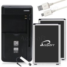 Large Power 2x 2670mAh Battery Charger Cable Pen for LG Premier LTE L62VL Phone