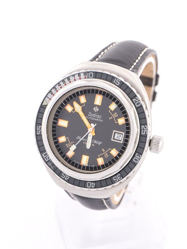 Zodiac SUPER SEA WOLF 75 ATM diving watch 60-70's