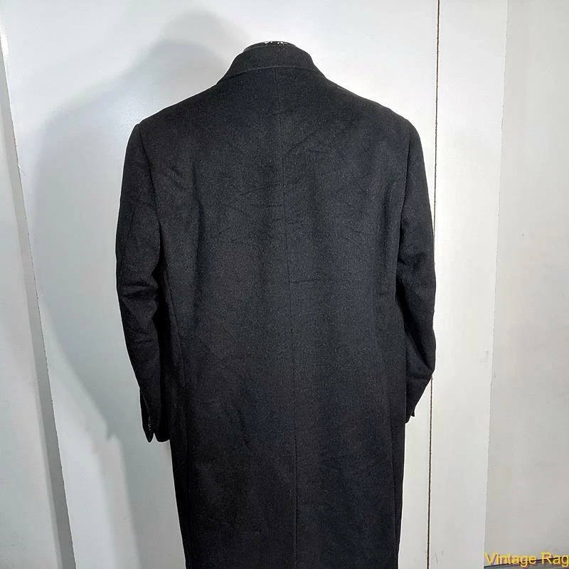 TODAY'S MAN Brookcraft Wool CASHMERE Coat Overcoat Mens 46L Long XLT Charcoal - Image 4 of 4