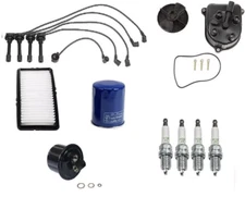 Tune Up Kit Air Fuel Filters Cap Rotor Spark Plugs Wires For Honda Accord 2.2L