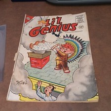 Charlton LI'L GENIUS #10 1956 Vintage charlton kids cartoon Comics silver age