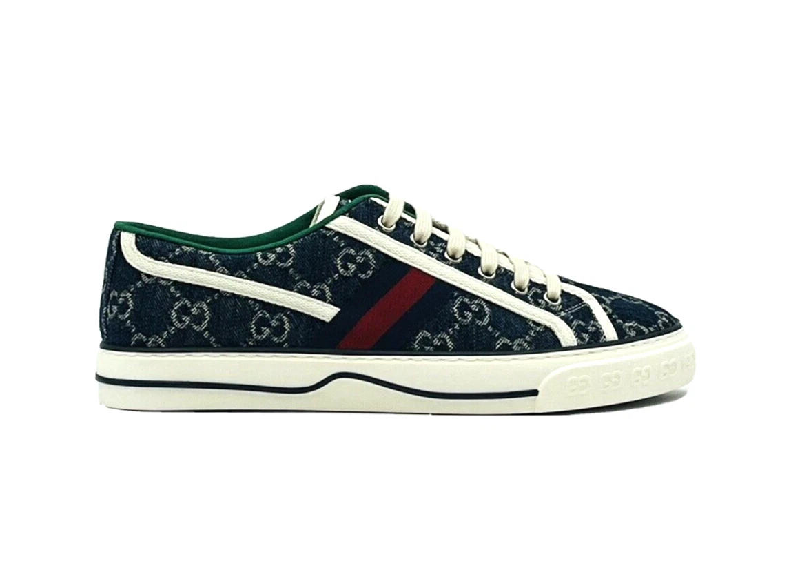 Baskets bleues GUCCI Tennis 1977 denim GG